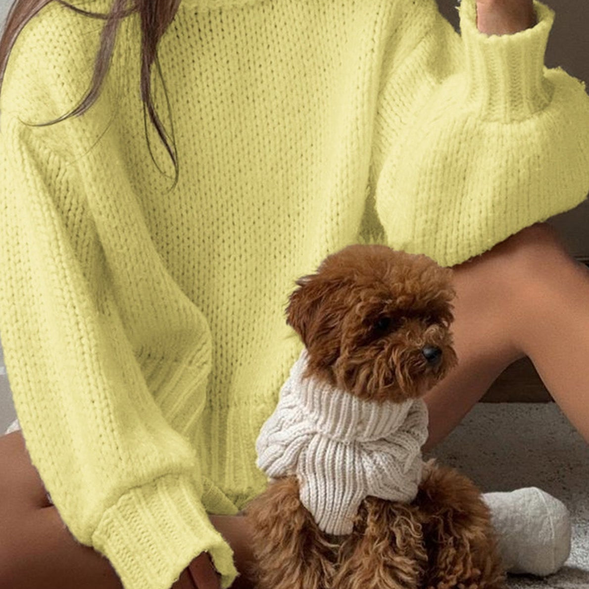 Amanda Cream Crew Neck Layering Sweater