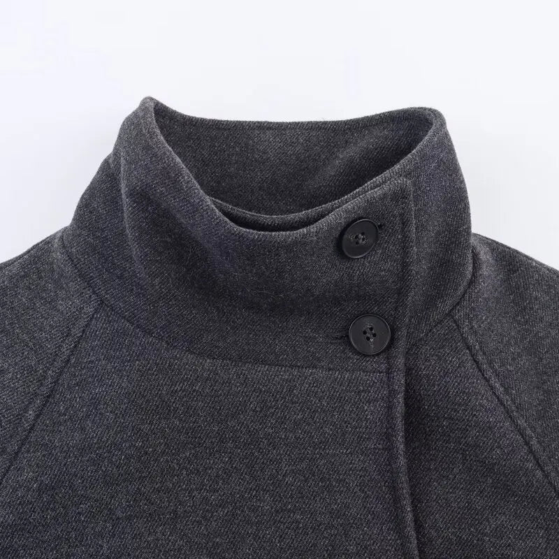 Arielle High Collar Long Belted Coat 5