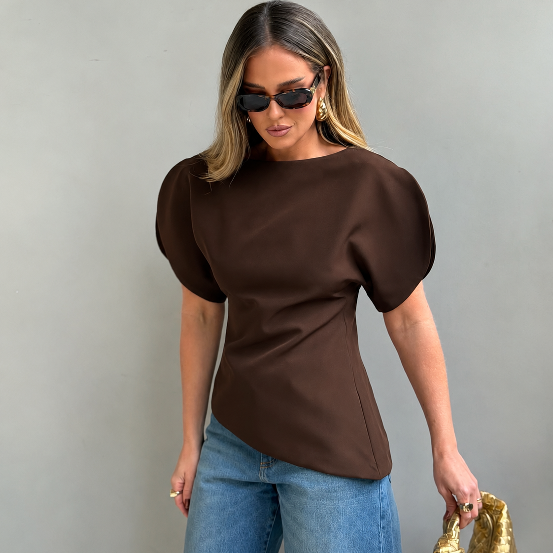 Top Sienna tricot manches ballon
