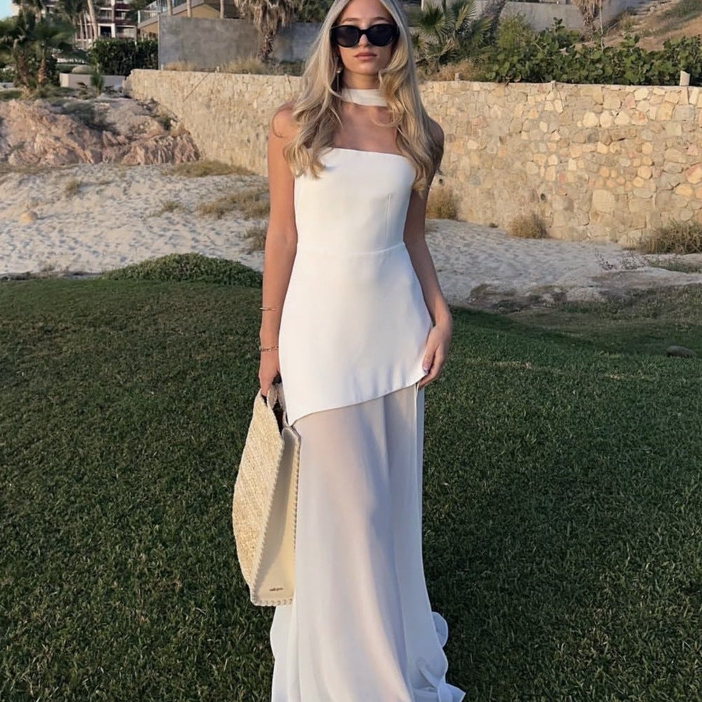 Sienna asymmetrisches Maxi-Kleid