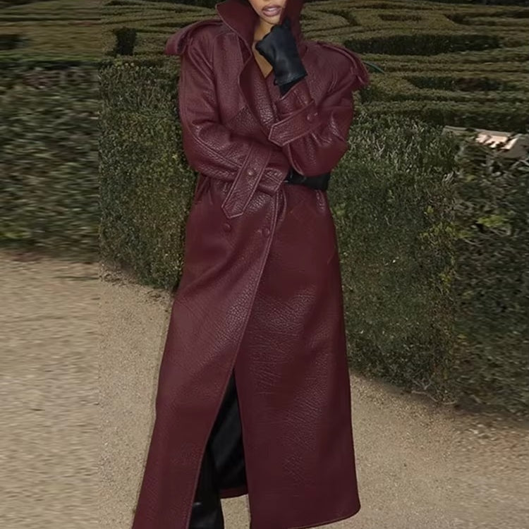 Danica Langer Lederjacke