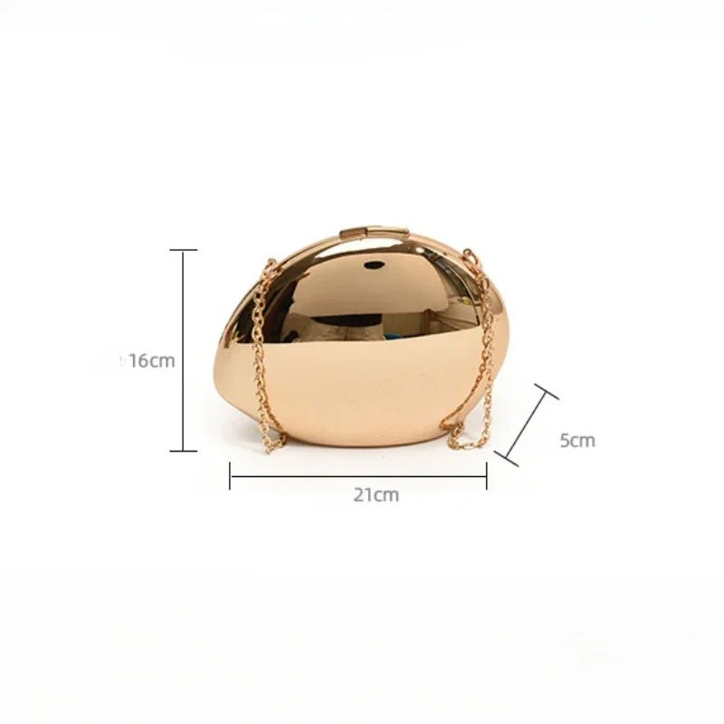 SOERA Celeste Shell Shape Evening Clutch - Bag - Gold