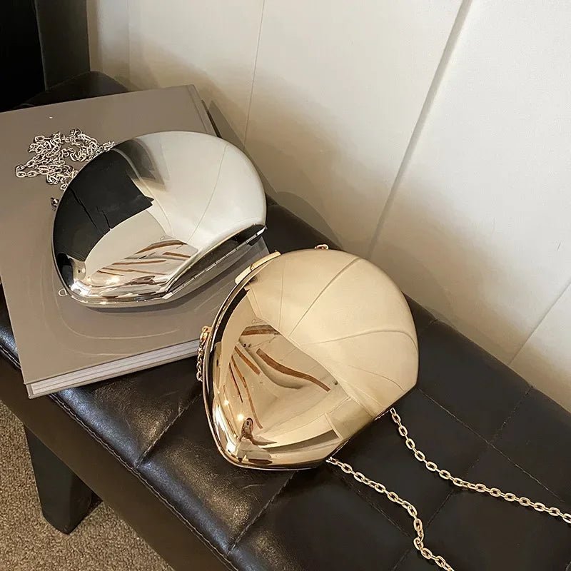 SOERA Celeste Shell Shape Evening Clutch - Bag - Gold