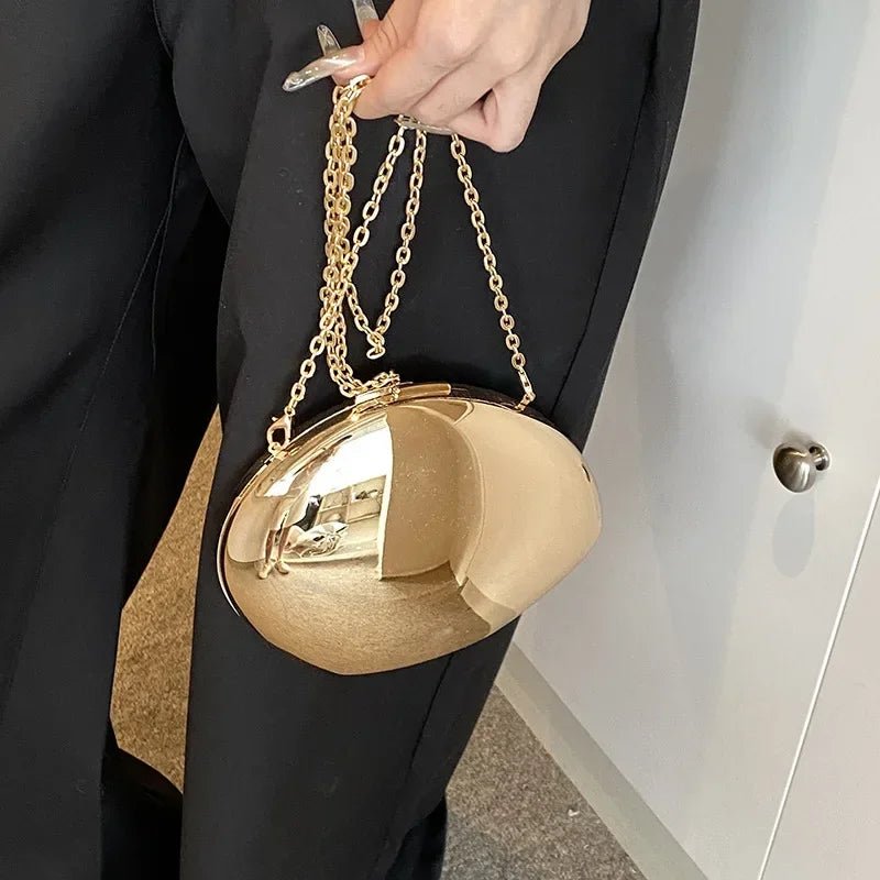 SOERA Celeste Shell Shape Evening Clutch - Bag - Gold