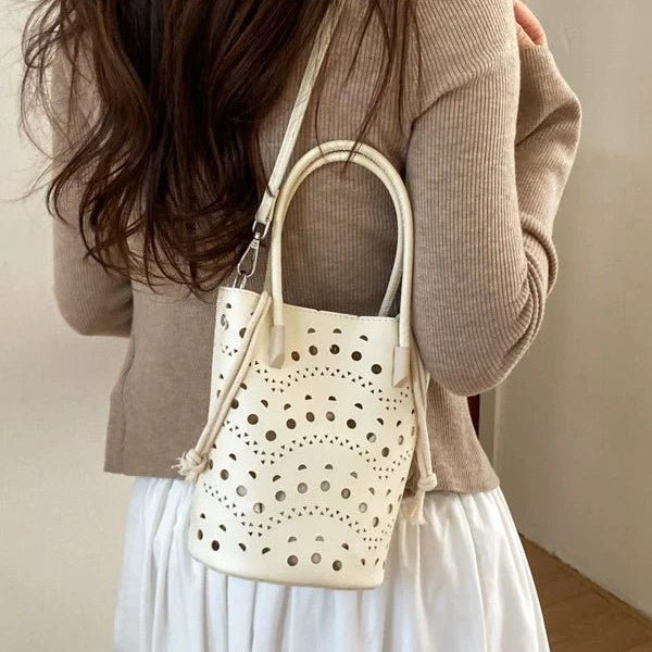 SOERA Margot Hollow-Out Bucket Bag - Bag - SOERA-067267-DEF-OS-97123 White