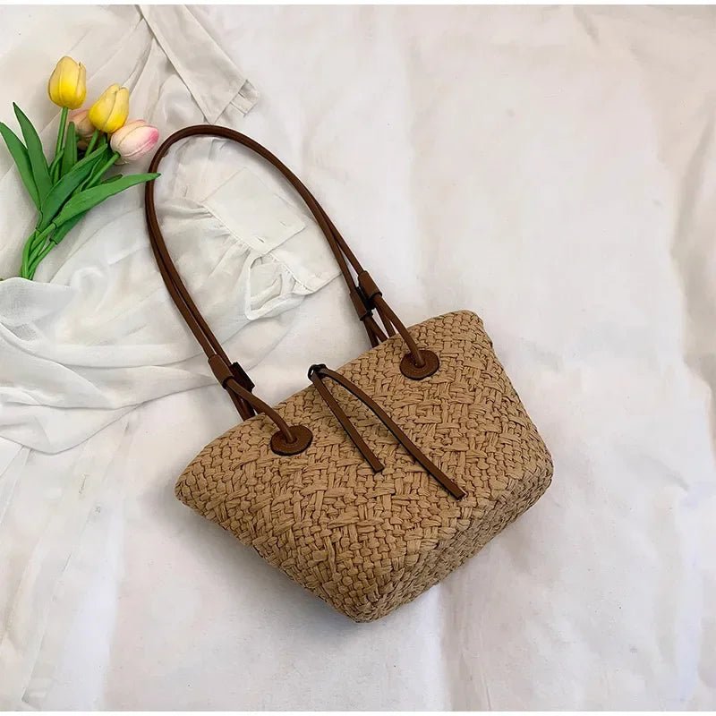 SOERA Margot Woven Summer Tote - Bag - Brown Small