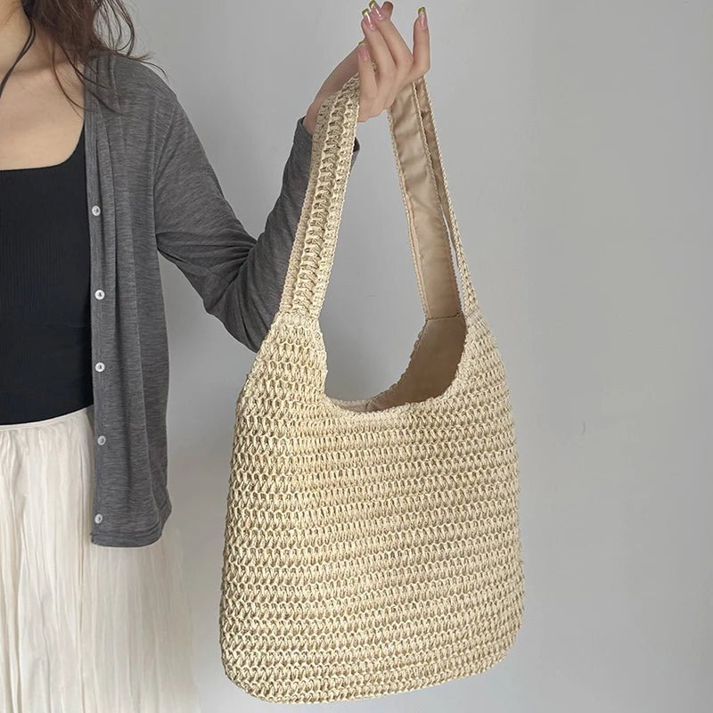 SOERA Miranda Woven Straw Tote - Bag - Beige