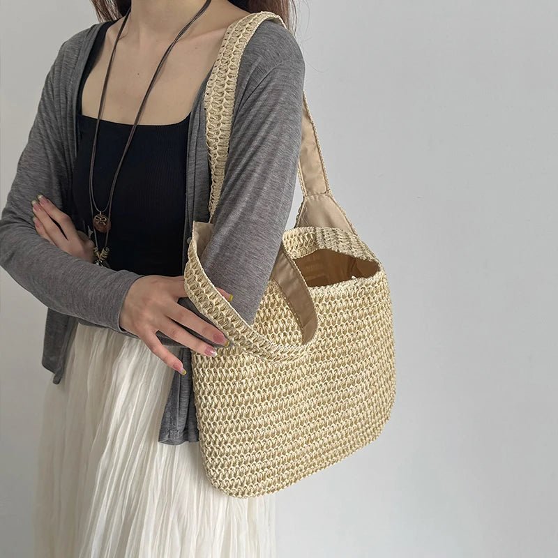 SOERA Miranda Woven Straw Tote - Bag - Beige