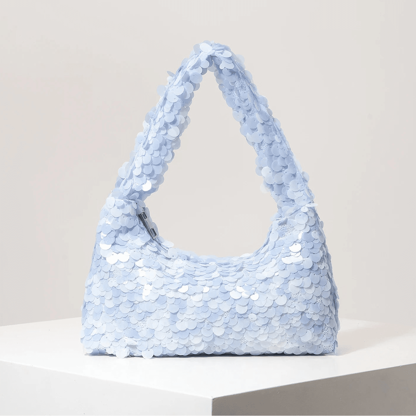 SOERA Sophia Sequin Evening Shoulder Bag - Bag - Baby Blue