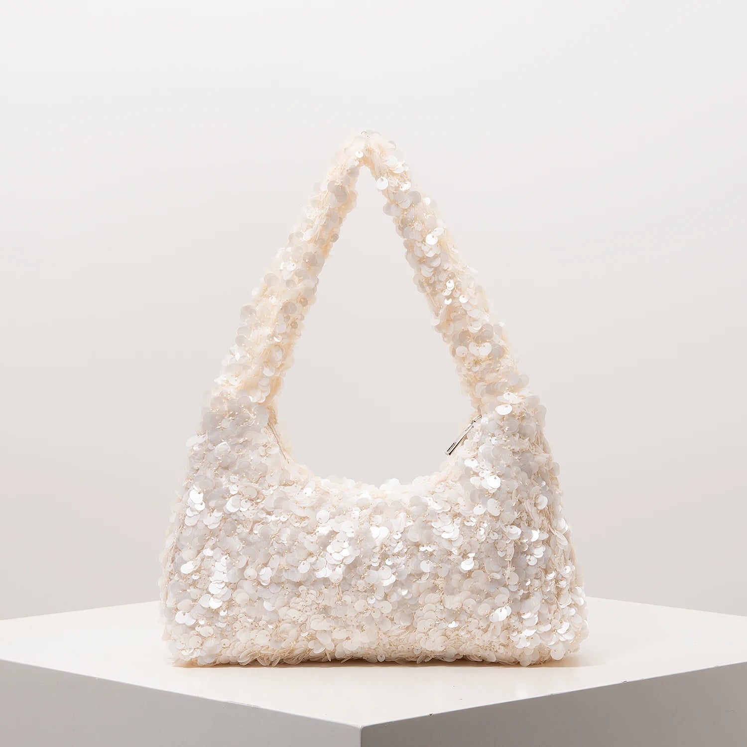 SOERA Sophia Sequin Evening Shoulder Bag - Bag - Beige