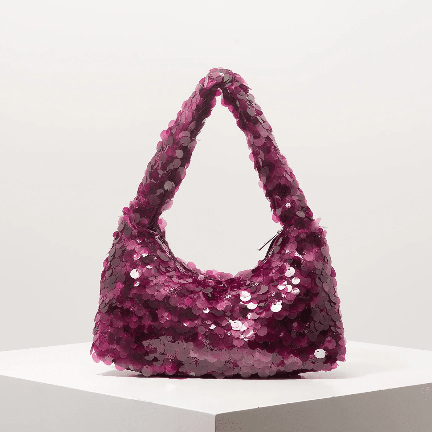 SOERA Sophia Sequin Evening Shoulder Bag - Bag - Red Plum
