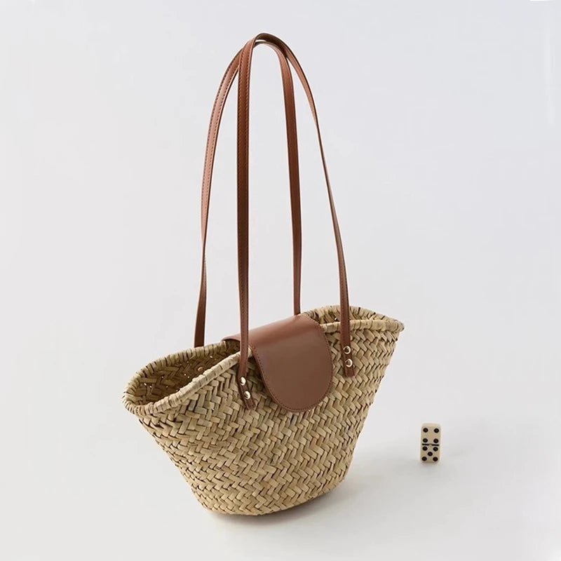 SOERA Sophia Woven Rattan Shoulder Bag - Bag - Beige