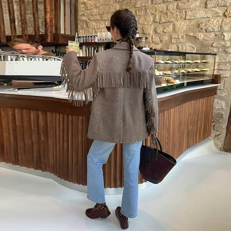SOERA Anna Tailored Wool Blazer Coat - Blazer - Beige M