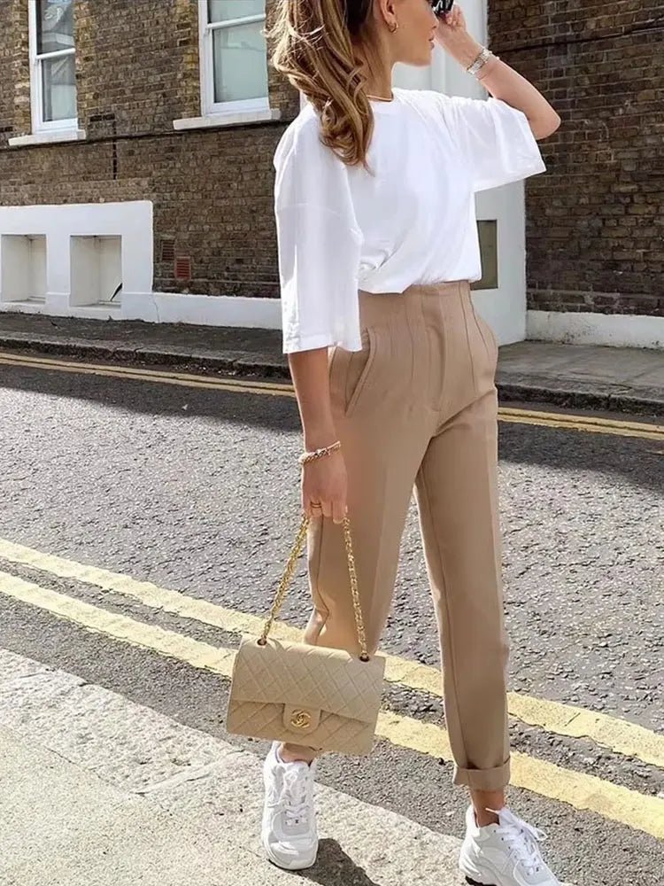 SOERA Maricar High Waist Pencil Pants - Bottoms - Cream XS