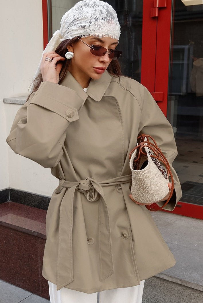 SOERA Margot Belted Wrap Trench Coat - Coat - SOERA-651587-KHA-M-99907 M