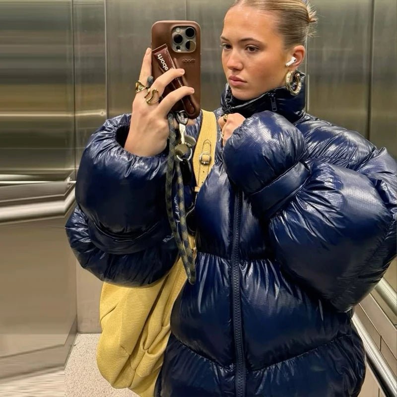 SOERA Olivia Shiny Puffer Jacket - Coats & Jackets - 3256809740158148-;nx1762946091734765841 Olive S