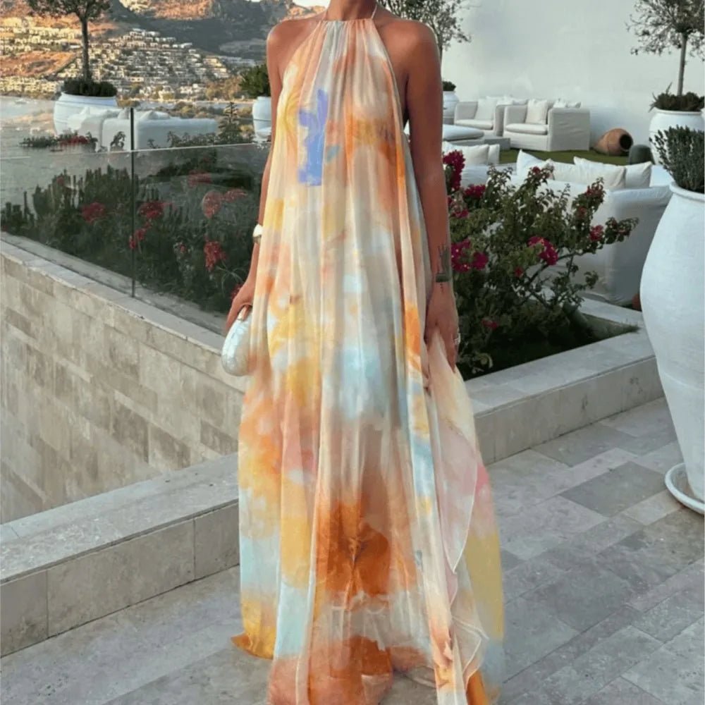 SOERA Cara Halter Neck Lace - Up Maxi Dress - Dress - L