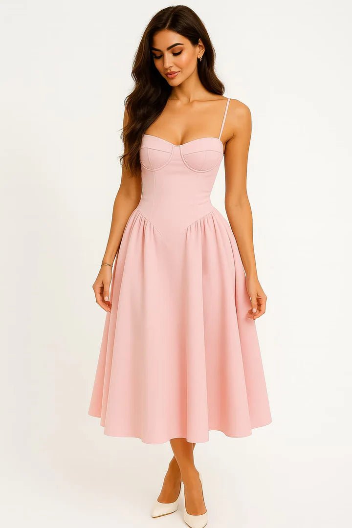 SOERA Isabelle Midi Wedding Guest Dress - Dress - Pink M