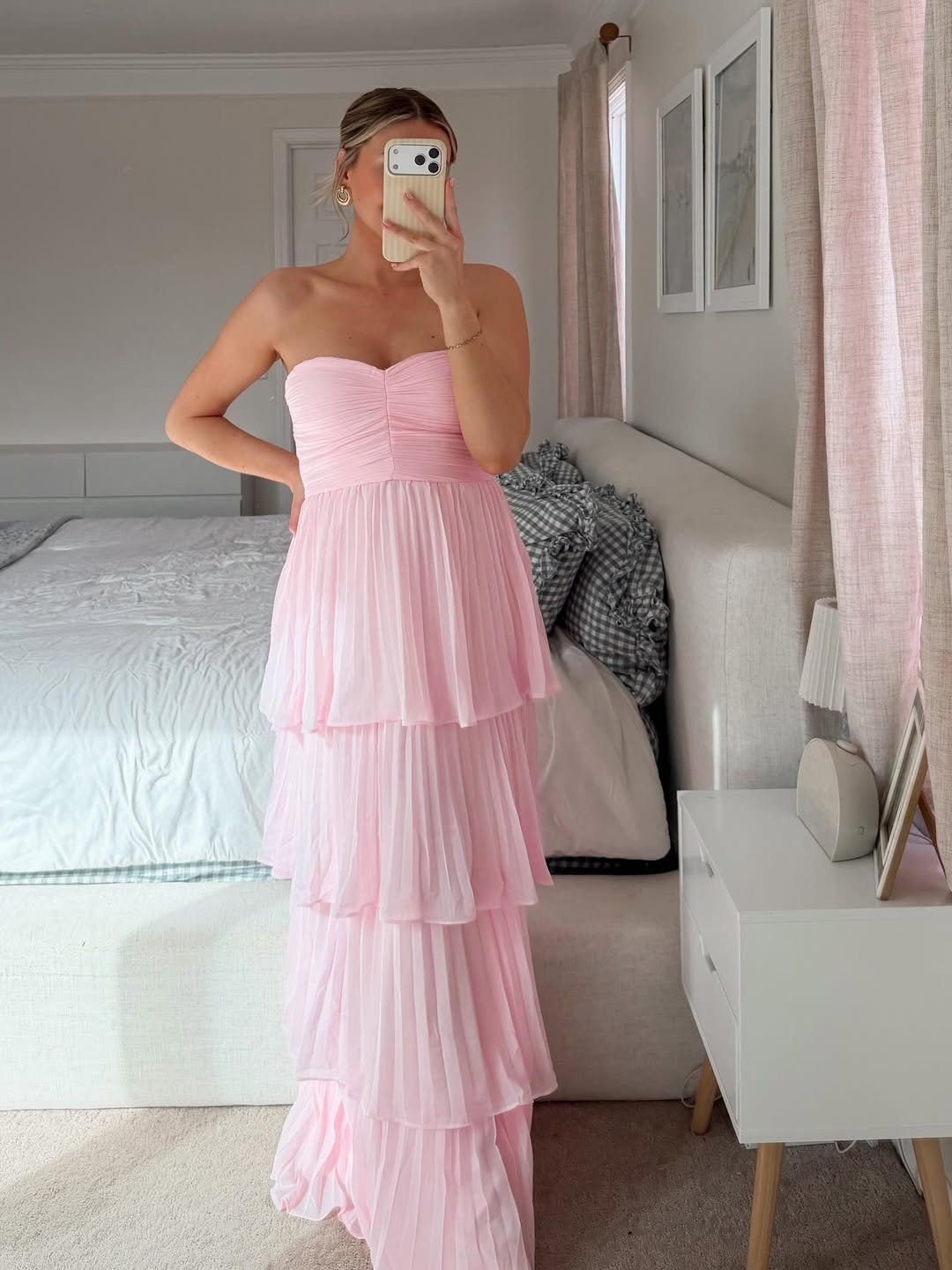 SOERA Michelle Strapless Pleated Tiered Maxi Dress - Dress - FM1776061224045955517 L