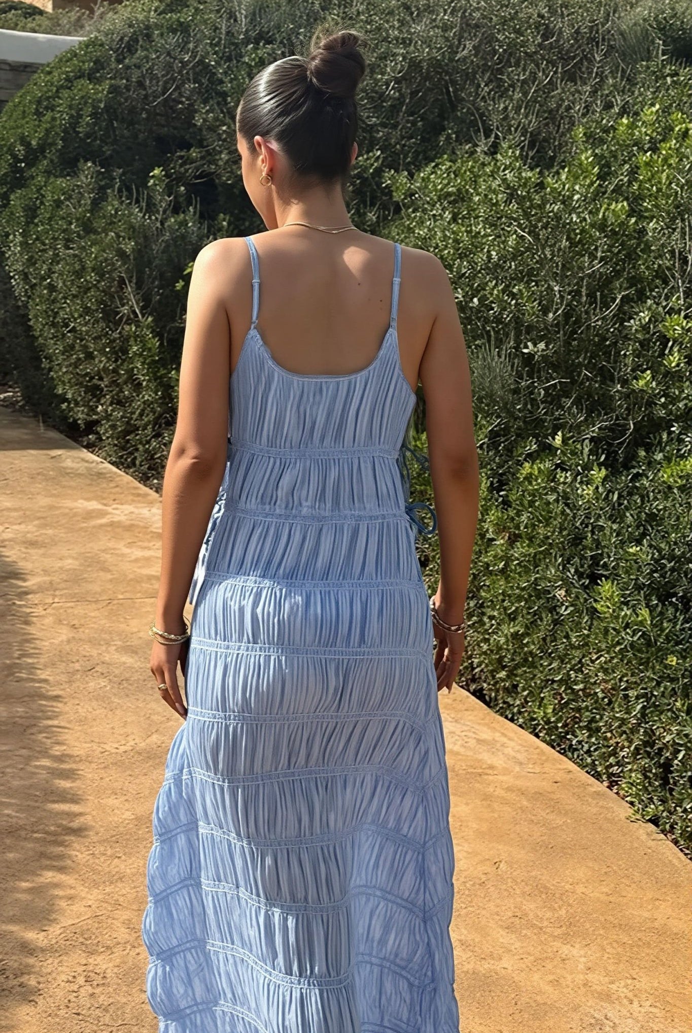 SOERA Miranda Ribbed Knit Maxi Dress - Dress - Blue S