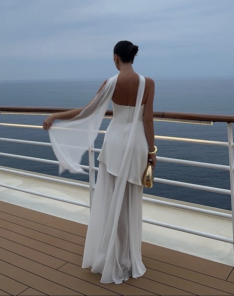 SOERA Sienna Asymmetric Maxi Dress - Dress - SOERA-763011-WHI-S-01251 White S