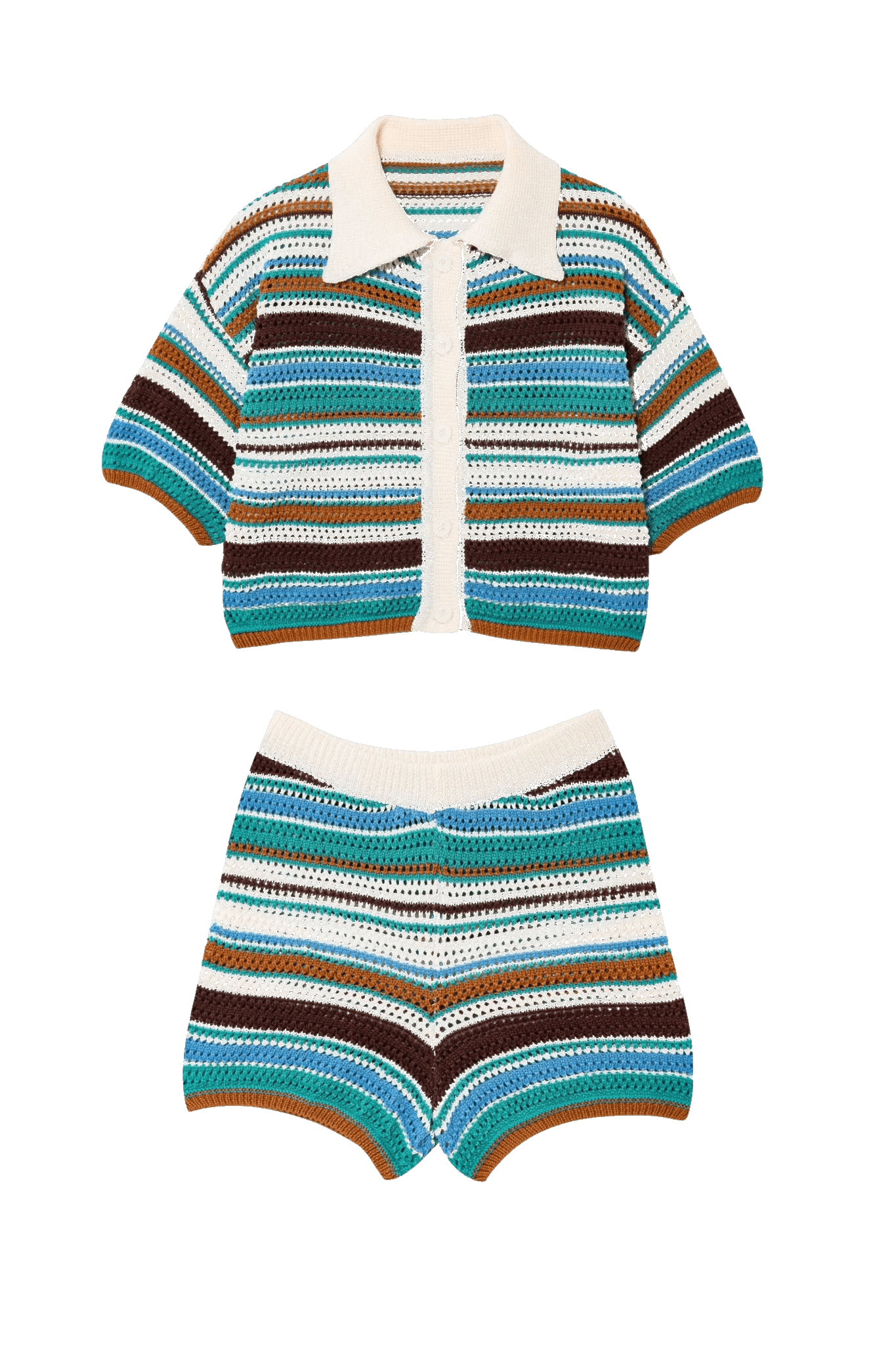 SOERA Sophie Striped Crochet Co-ord Set - Dress - SOERA-995651-TWI-M-24611 Twilight M
