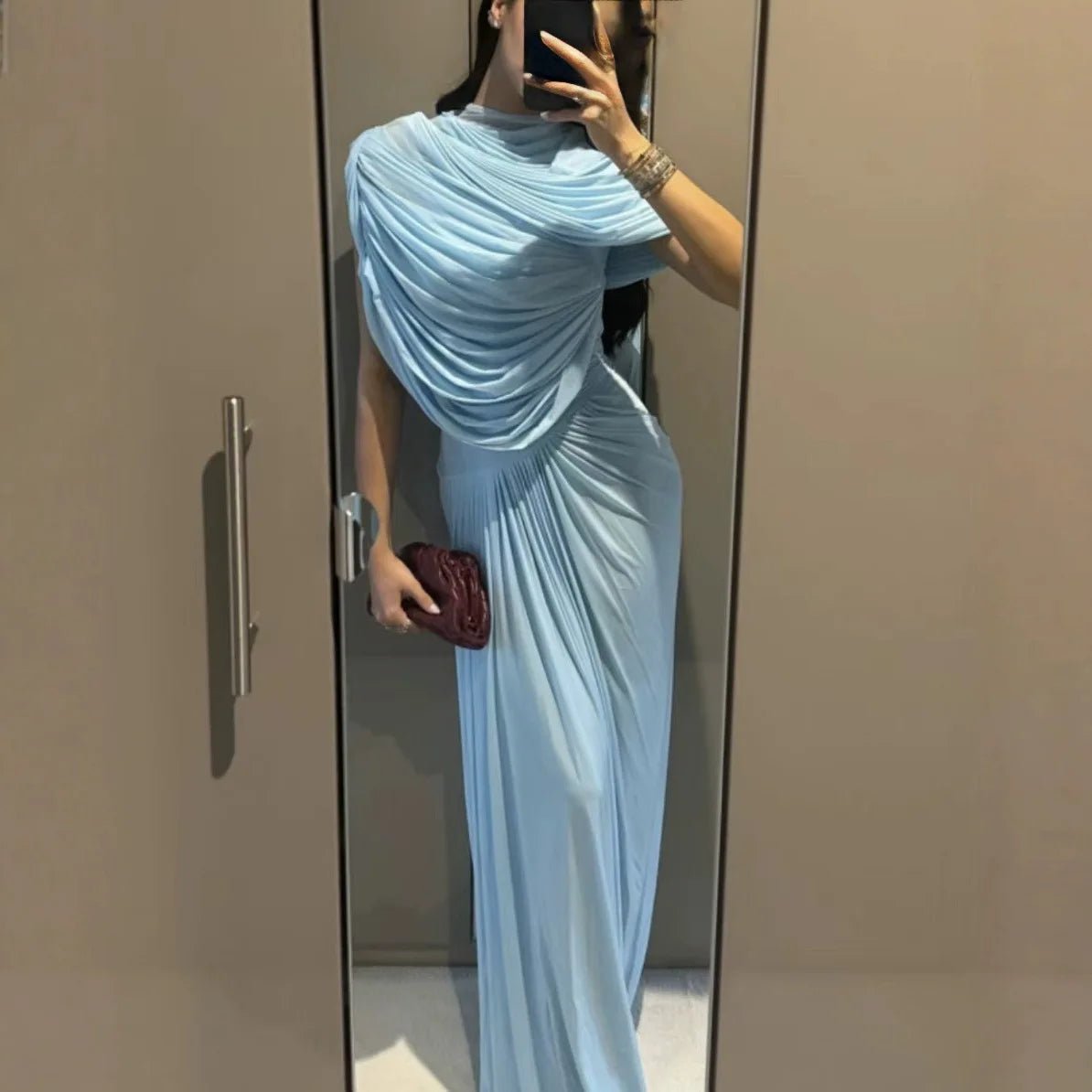 SOERA Bianca Elegant Mesh Bodycon Maxi Dress - Dresses - XS