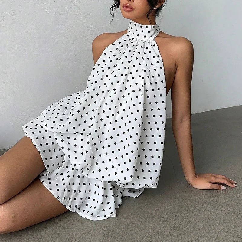 SOERA Eden Halter Backless Mini Dress - Dresses - White S