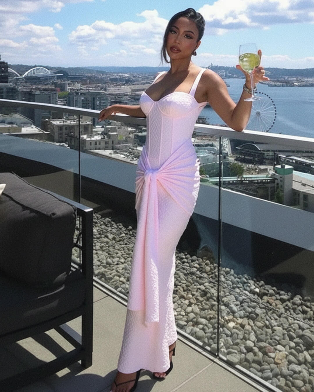 SOERA Evette Sleeveless Corset Maxi Dress - Dresses - L