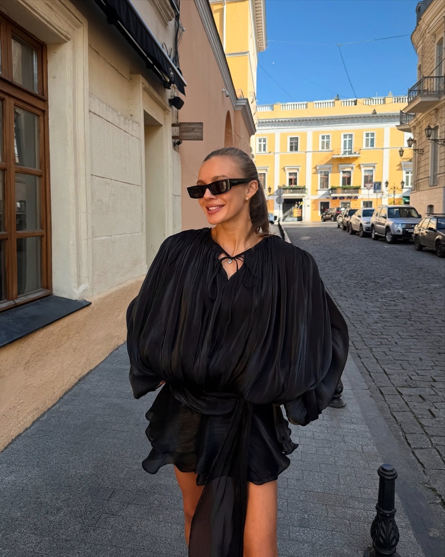 SOERA Gwyneth Blouson Mini Dress - Dresses - KP1770927322298657405 Black S