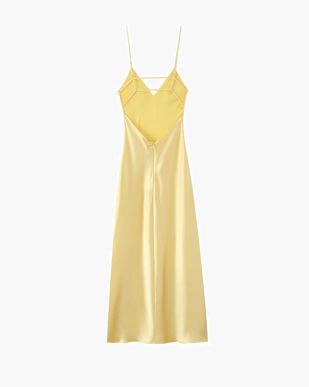 SOERA Kirra Satin Backless Maxi Dress - Dresses - Yellow XS