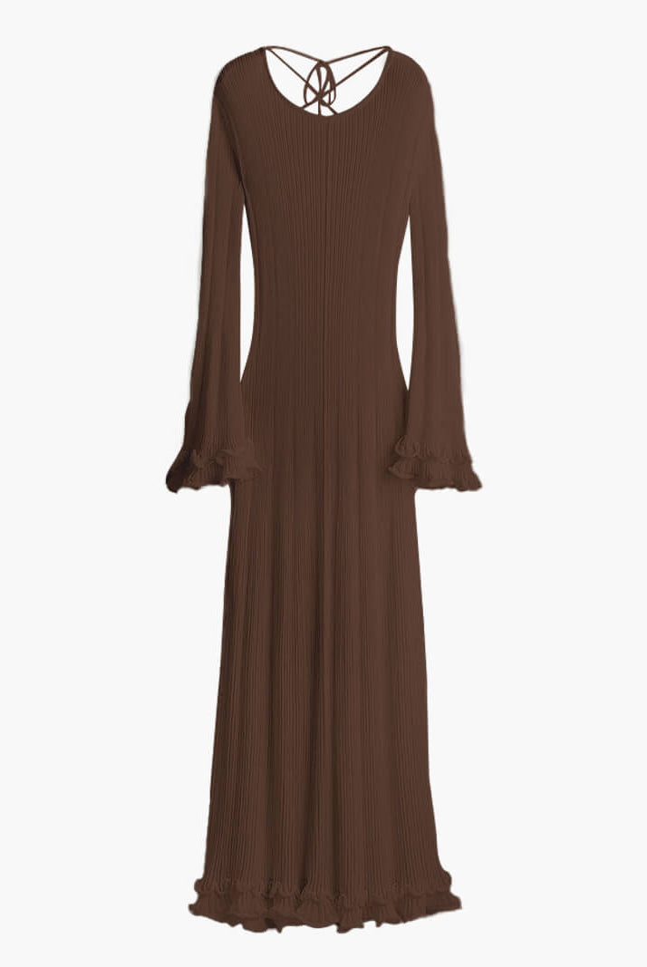 SOERA Marla Maxi Dress - Dresses - Soera-Marla-dress-brown/S Brown S