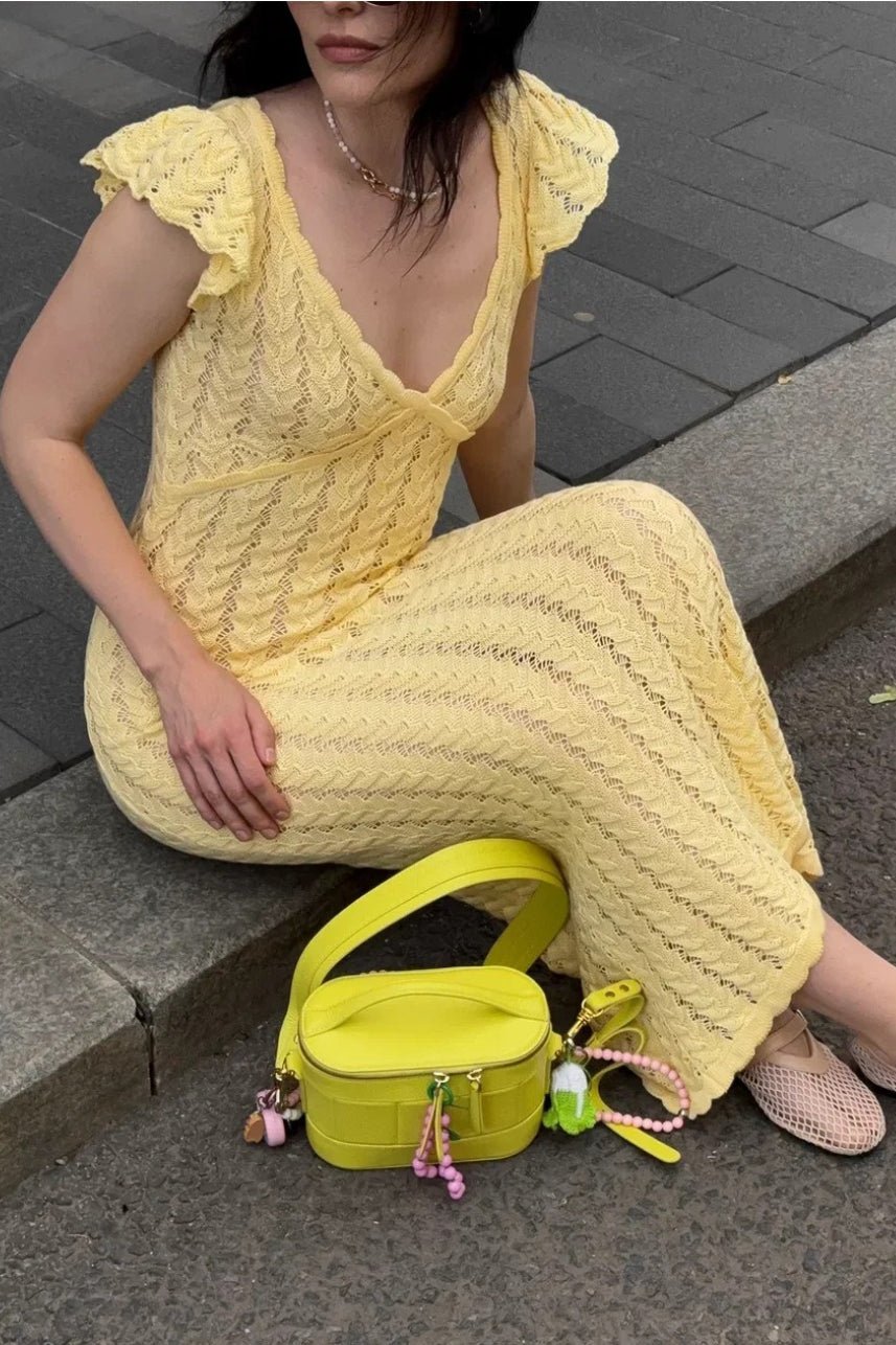 SOERA Roan Ruffle Knit Midi Dress - Dresses - kv1775573973367999963 Blue M