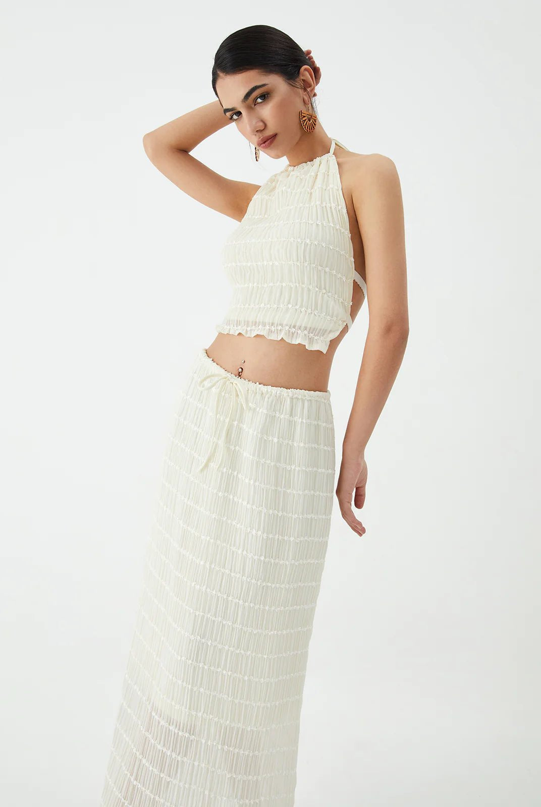 SOERA Valerie two - piece set with frill details - Dresses - DWOD2-WK023005 black S