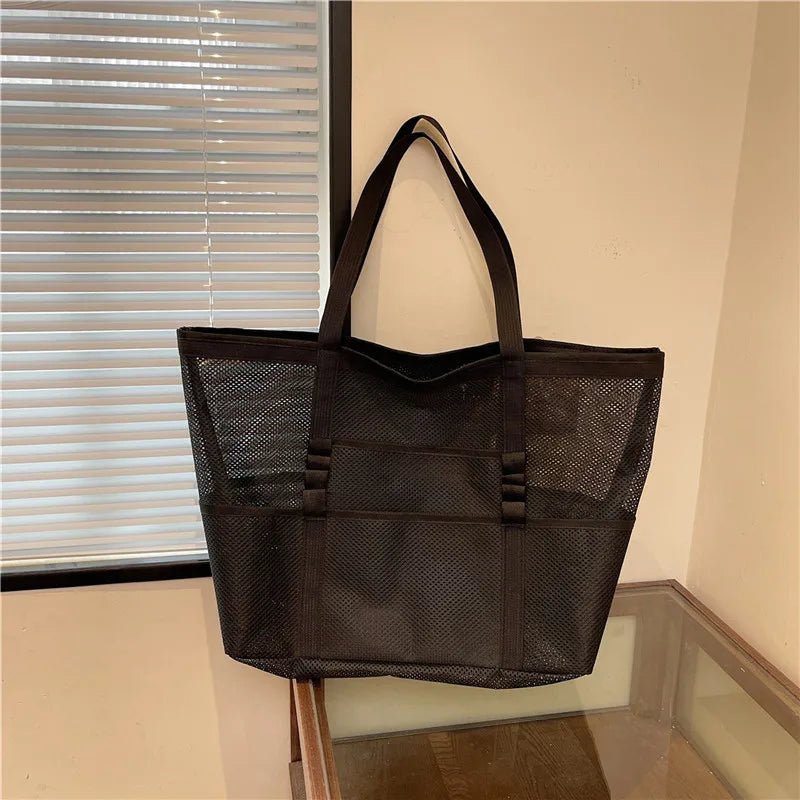 SOERA Beatrice Large Capacity Canvas Beach Tote - Handbags - Black