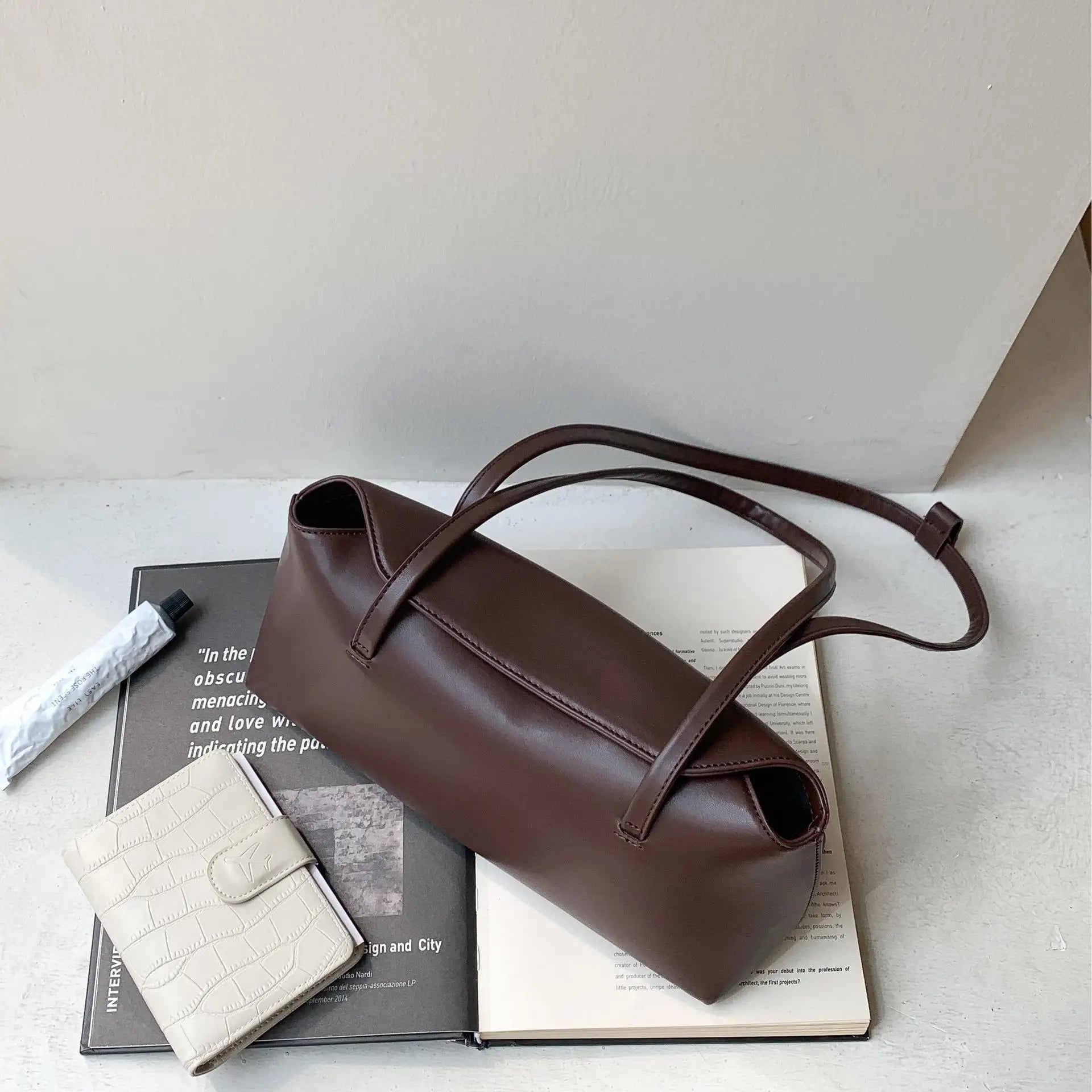 SOERA Cilla Pillow Shoulder Tote Bag - Handbags - Dark Brown