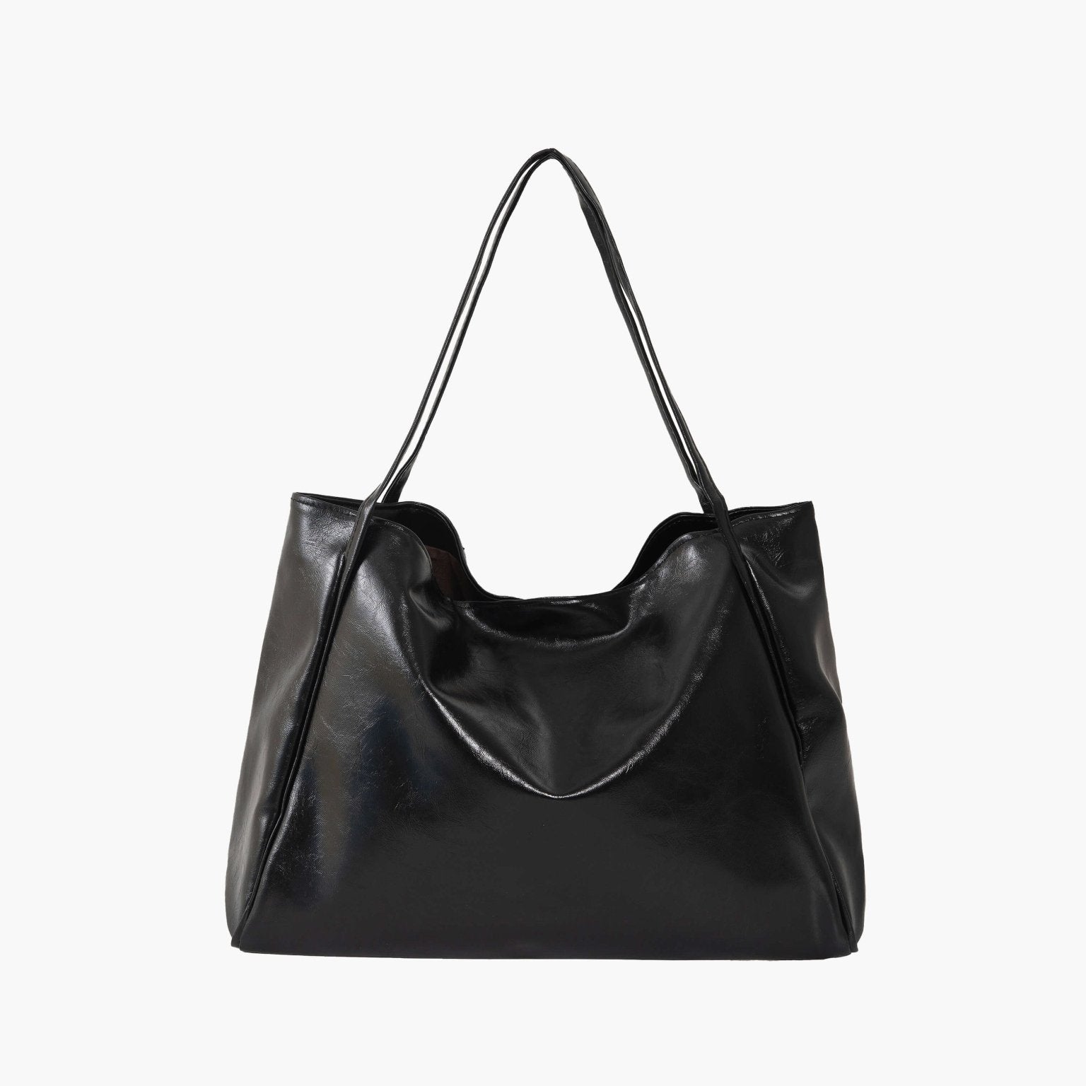 SOERA Diane Shopper Bag - Handbags - Soera-Diane-Faux-Leather-Bag-Burgundy-Black Black Regular