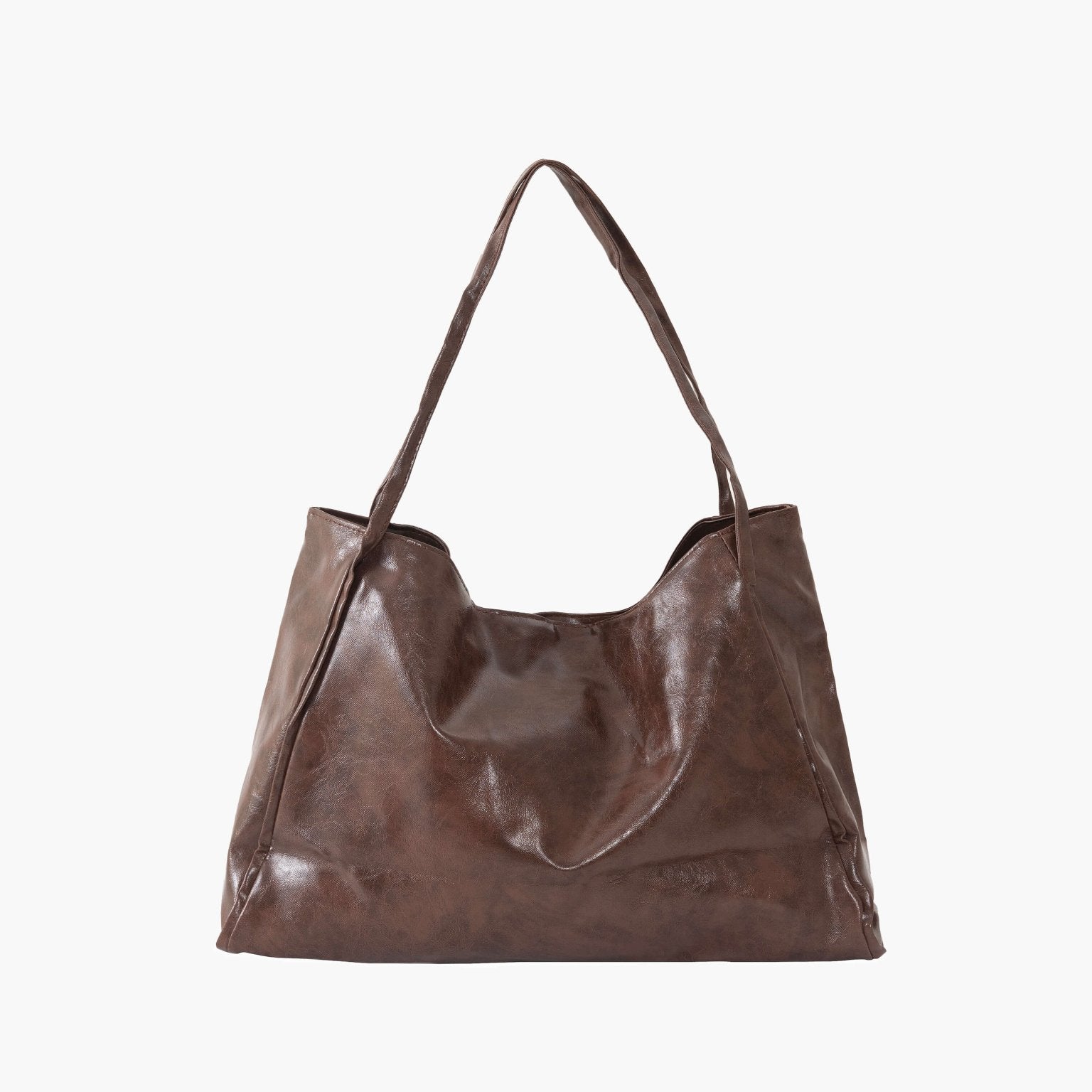 SOERA Diane Shopper Bag - Handbags - Soera-Diane-Faux-Leather-Bag-Burgundy-Brown Brown Regular