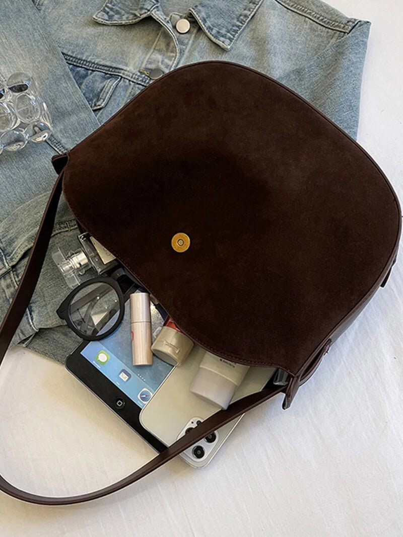 SOERA Lily Faux Suede Bag - Handbags - Soera-Lily-Faux-Suede-Bag-Beige Beige Regular