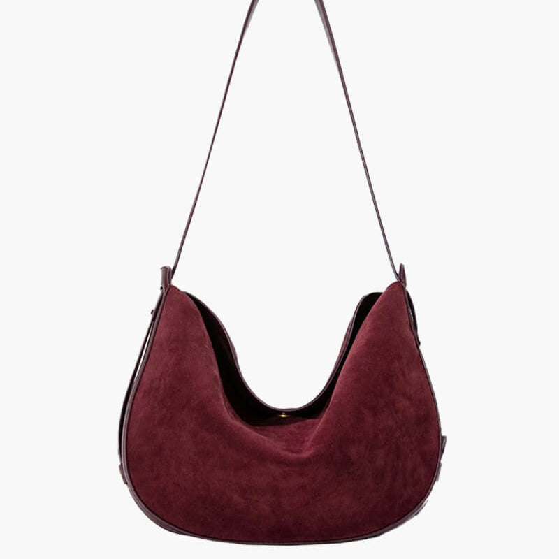 SOERA Lily Faux Suede Bag - Handbags - Soera-Lily-Faux-Suede-Bag-Burgundy Burgundy Regular