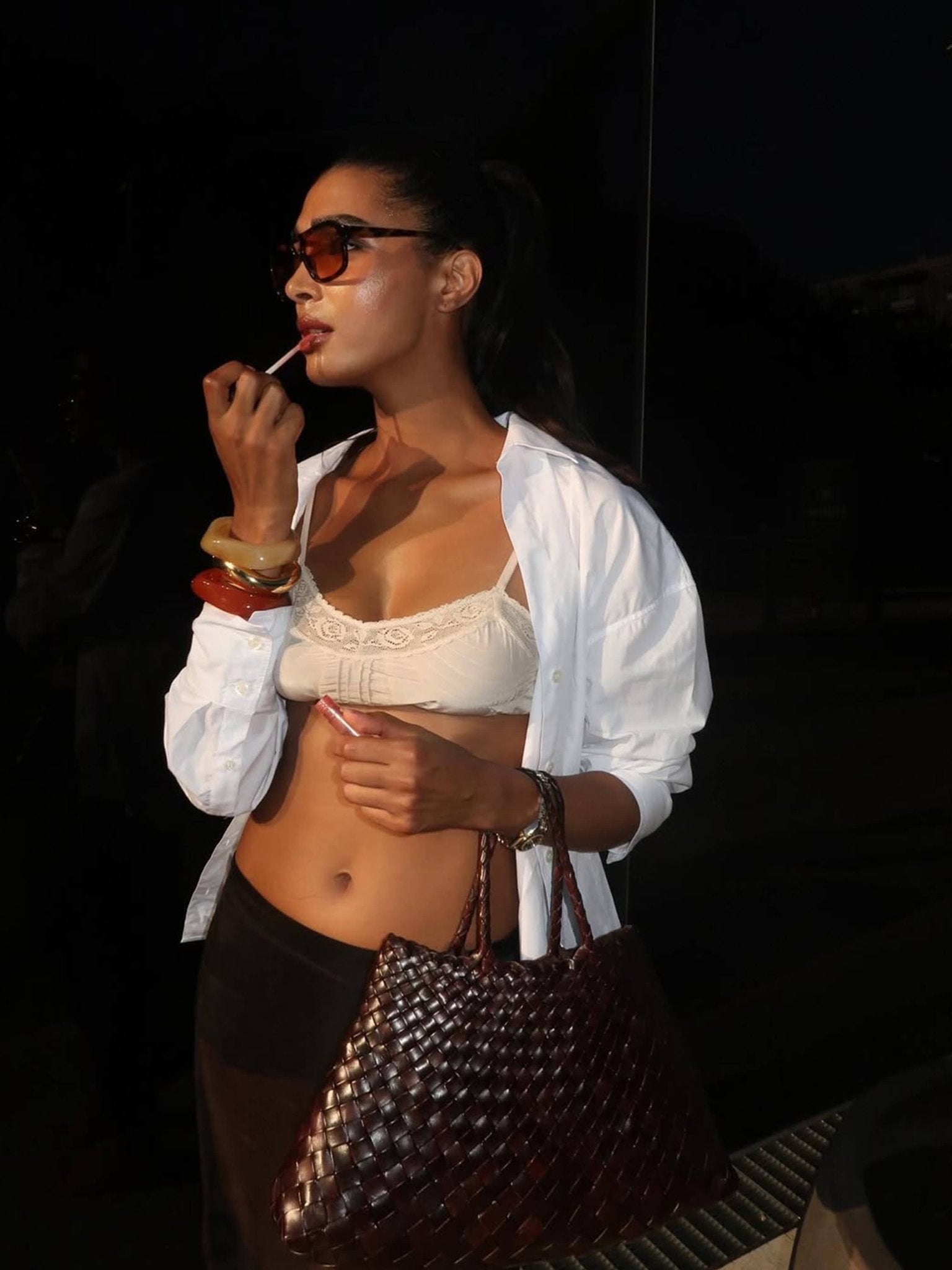 SOERA Marissa Vegan Leather Woven Bag Medium - Handbags - Pink Regular