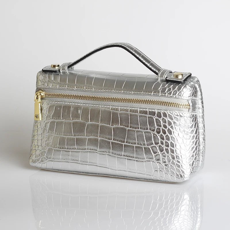 SOERA Minerva Crocodile Pattern Clutch Bag - Handbags - Pink