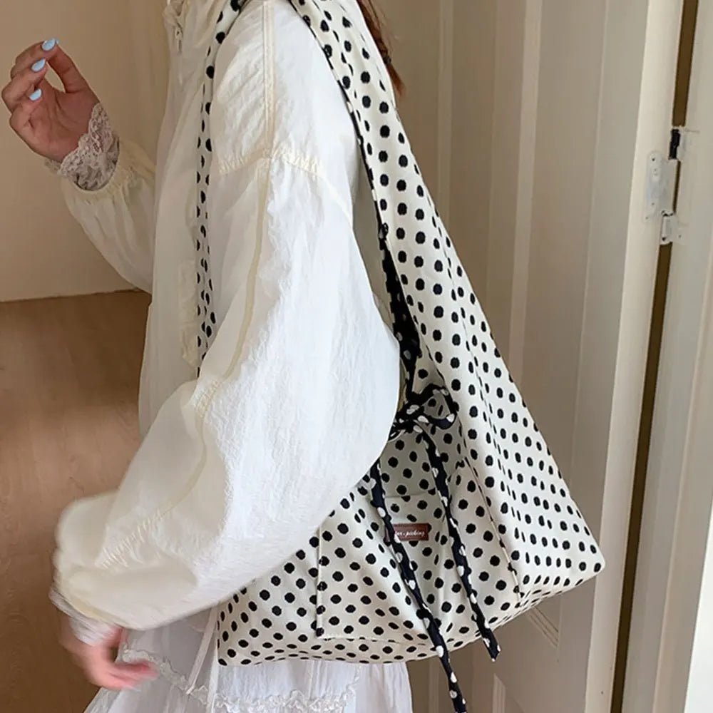 SOERA Sheila Reversible Polka Dot Hobo Bag - Handbags - 1005010659688158-;tv1775118759279870508 Default