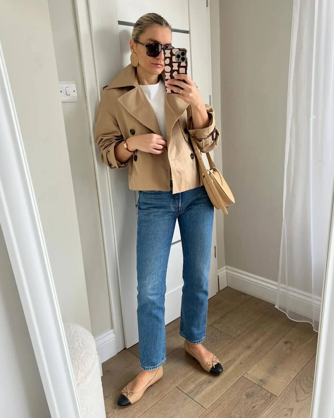 SOERA Bellatrix Cropped Trench Coat - Jackets - 1005008092972146-;lb1773321573714413337 Brown L