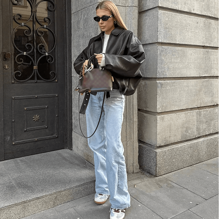 SOERA Carine Leather Moto Jacket - Jackets - 1005010155324280-;kC1770303445158624258 Brown M