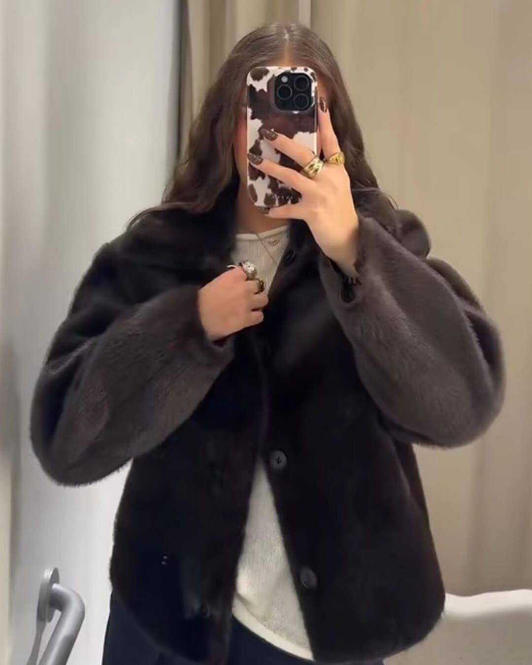 SOERA Joana Reversible Faux fur Leather Jacket - Jackets - 1005010183451153-;lz1762998400014061782 Chocolate M