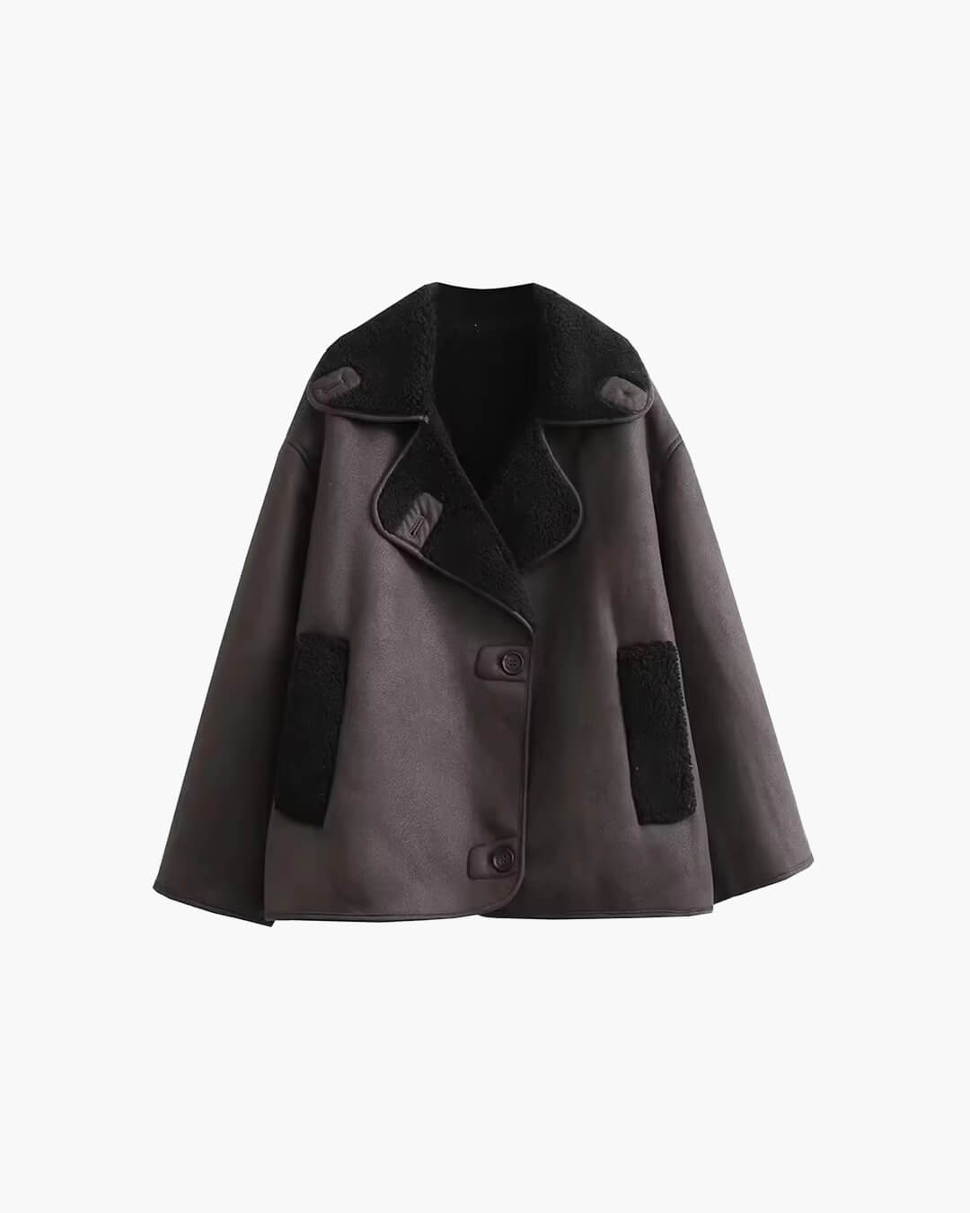 SOERA Laila Faux Leather Jacket - Jackets - DWOD2-WK338003 Brown XS