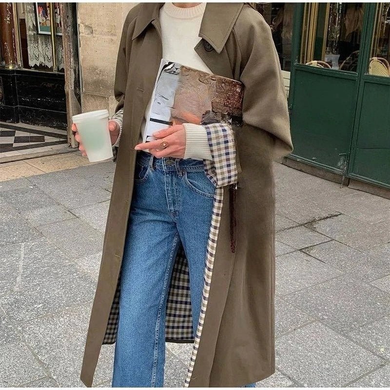 SOERA Mavy Long Button Trench Coat - Jackets - 1005009528627687-;nK1775437643076871034 Green S