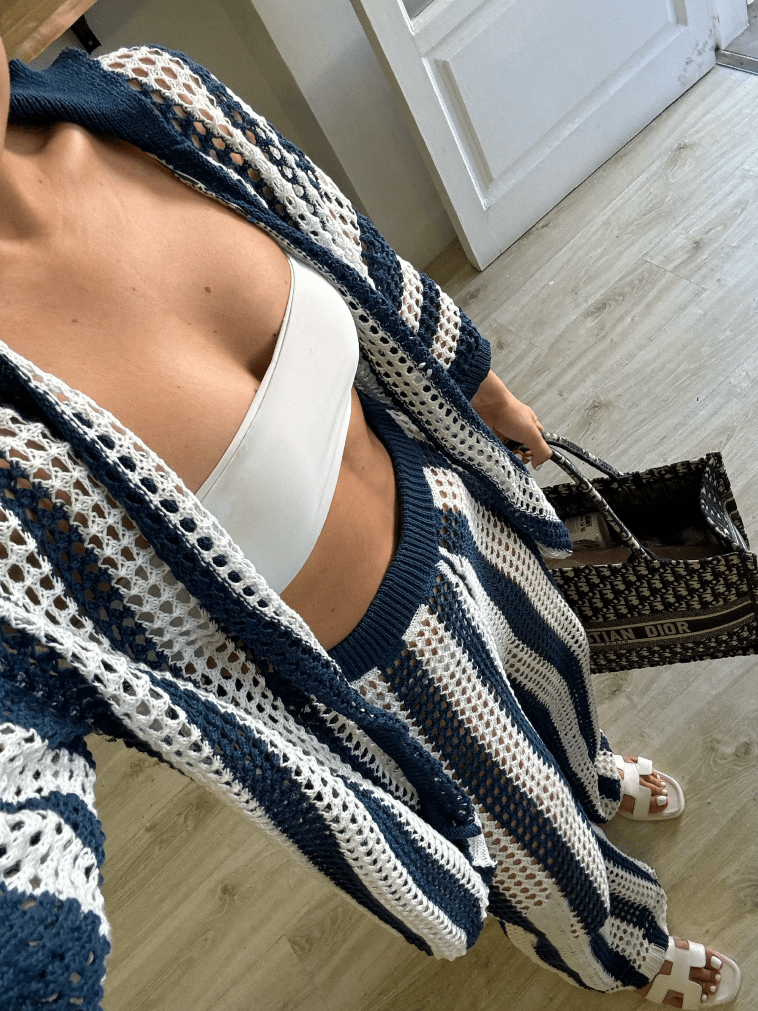 SOERA Aitanda Striped Crochet Co-Ord Set - Matching Sets - SOERA-750403-M-NAVY-14627 Navy M