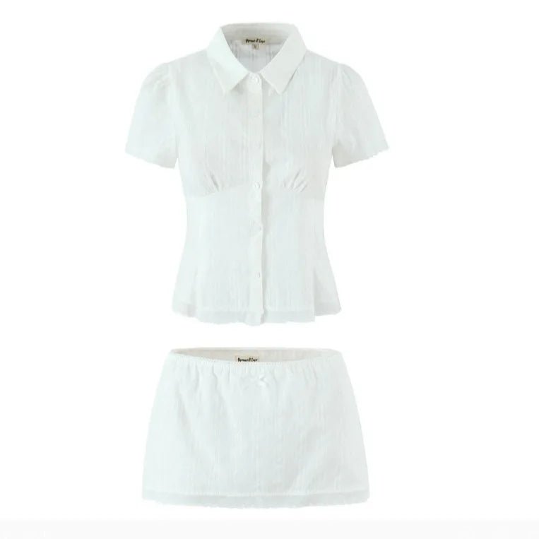 SOERA Brianna Cropped Slim - Fitting Skort Set - Set - Set White M